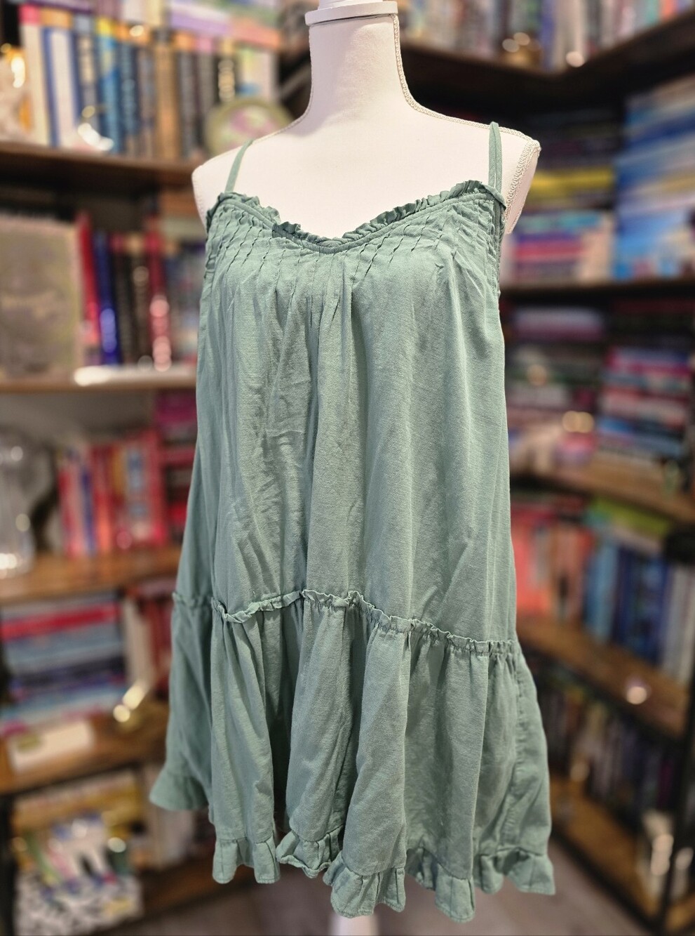 Universal Thread Women’s Sage Green Tiered Dress
